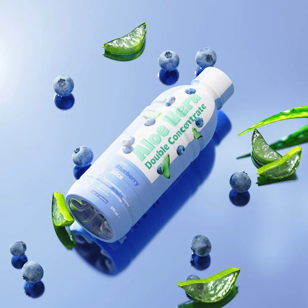 Aloe Vera jus et pulpe avec jus de Myrtille Chogan