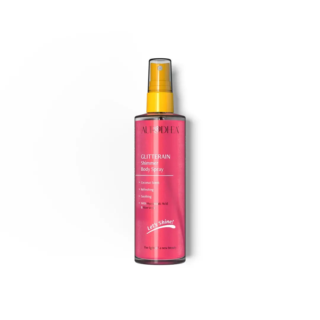 GLITTERAIN - Spray corps scintillant doré Chogan