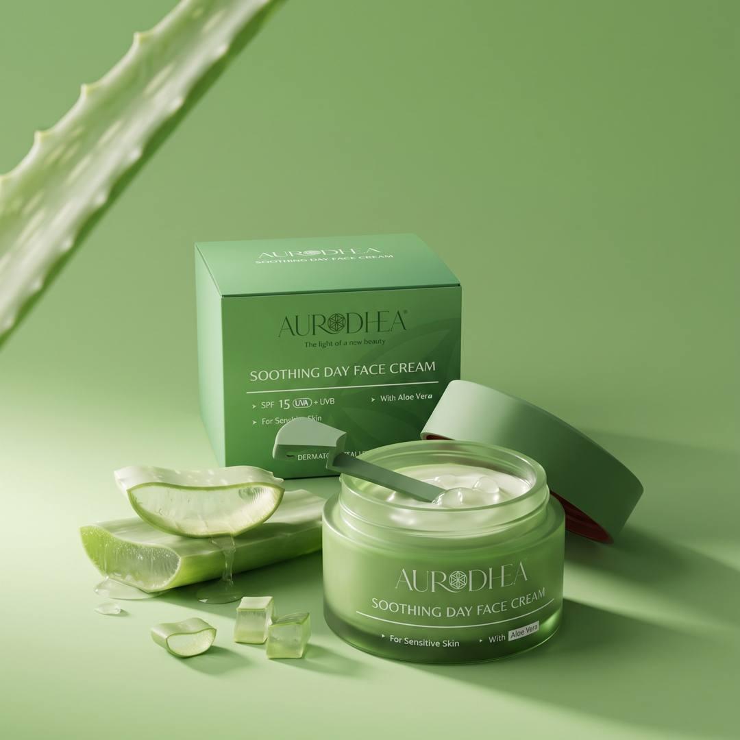 Crème visage à l'aloe vera - Aurodhea – pot de 50 ml, autre vue