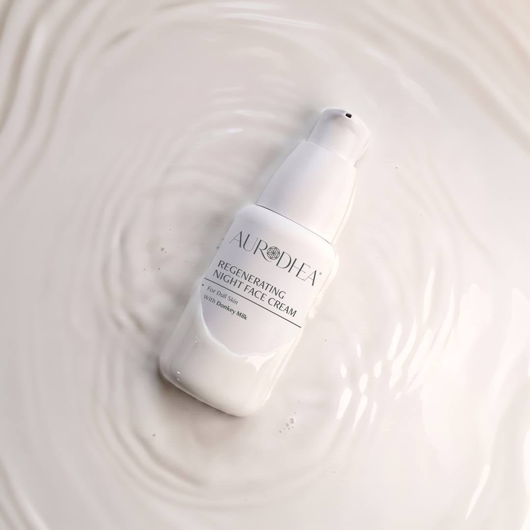 Crème de nuit visage au lait d'ânesse - Aurodhea – pot de 50 ml, autre vue