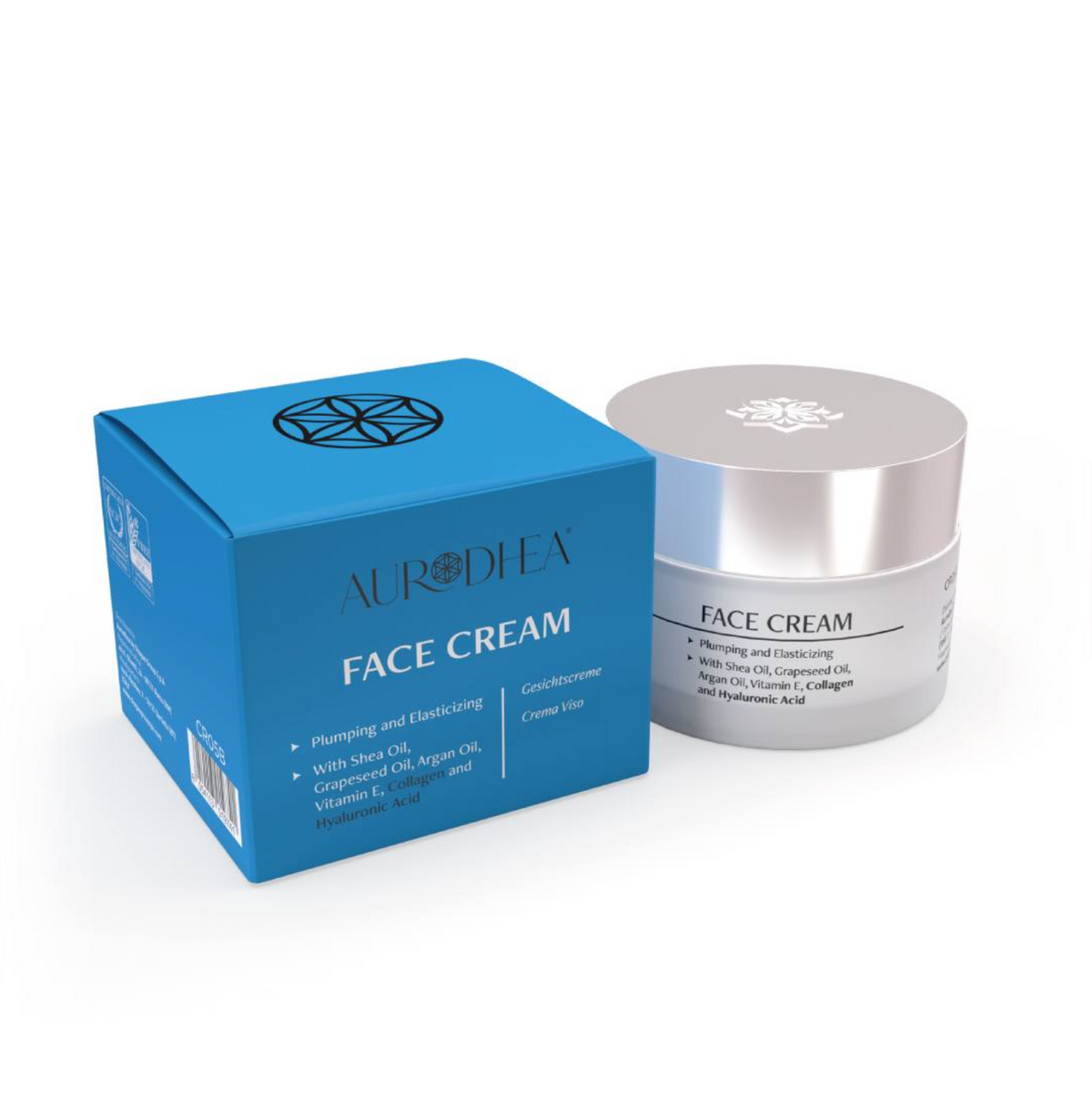 Face cream with collagen and hyaluronic acid, Aurodhea jar