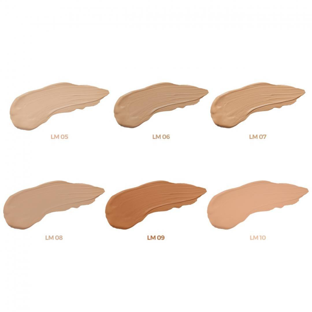 Foundation caramel, tint en textuur