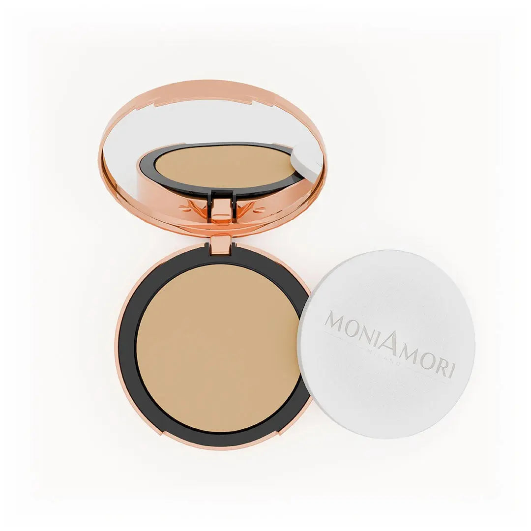 Base de maquillaje compacta con protección solar
