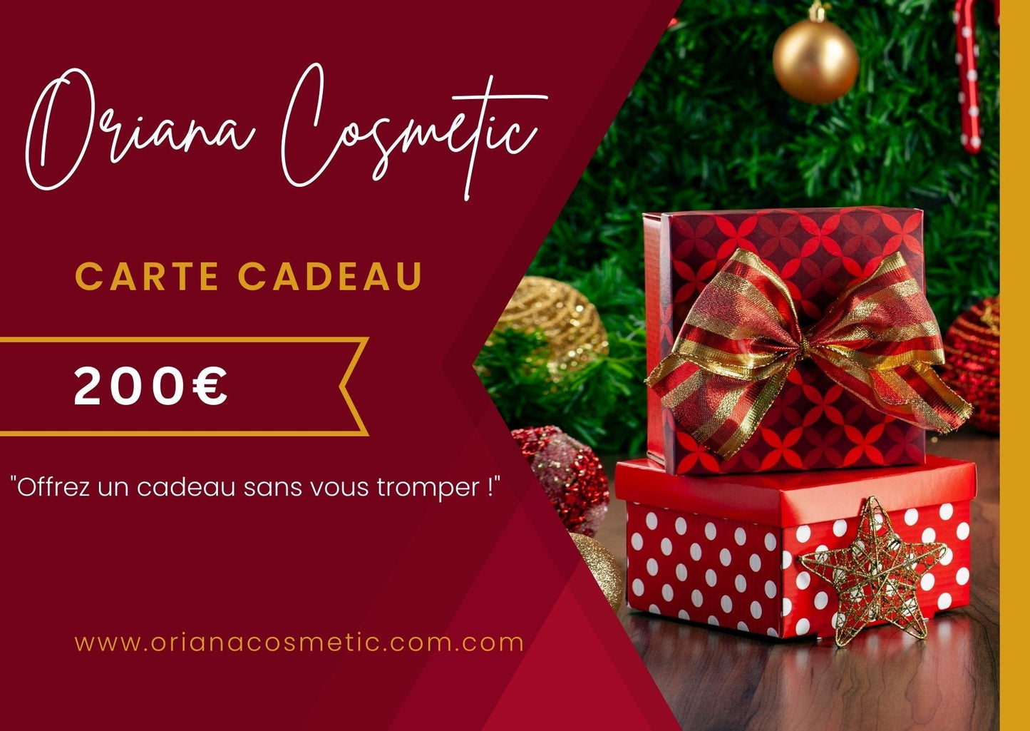 Carte Cadeau - Oriana Cosmetic